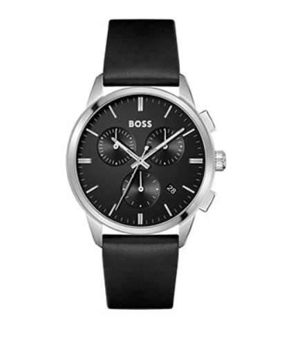 Boss Men Leather Analog Wrist Watch 1513925